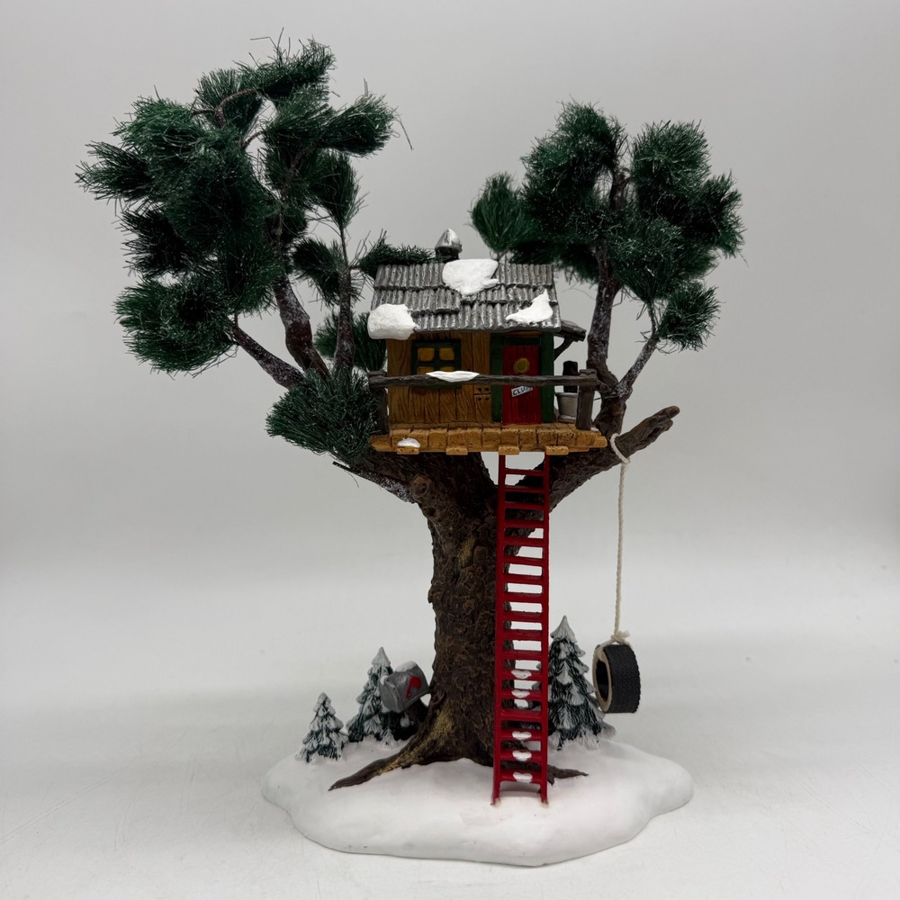 Department 56 Snow Village Secret Tree House Holiday Winter Christmas Vintage